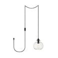 thumbnail image 1 of Living District LDPG2245BK Pendentif Plug-In Noir avec Verre Transparent, 1 of 2