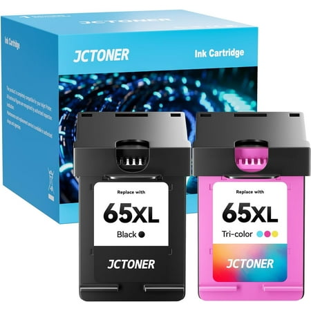 65XL Ink Cartridge Replacement for HP Ink 65 XL 65XL Black Color Combo Pack use with 5055 5052 DeskJet 3755 3772 3752