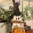 thumbnail image 4 of Blue Adorno de Halloween, señal de bienvenida de madera para puerta delantera, porche, decoración interior y exterior, regalos de Halloween, manualidades, 4 of 5