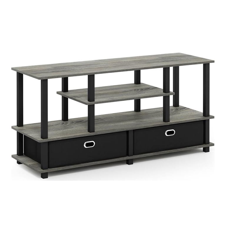 Furinno JAYA Large TV Stand for 55-Inch TV, French Oak Grey photo 3