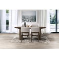 thumbnail image 3 of New Classic Furniture Kody 5-Piece Wood Oval Dining Table Set in Walnut/Beige, 3 of 20