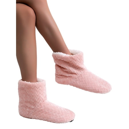 

Audeban Womens Warm Ankle Boots Plush Slipper Boots Cozy Indoor Home Shoes
