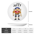thumbnail image 4 of Lsque Sml Jeffy Pattern Ceramic Decorative Plate Decorative Plates with Display Stand Personalized Porcelain Plate Ceramic Ornaments for Wall Hanging Decoration-8in, 4 of 6