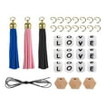 thumbnail image 3 of yuksok 84Pcs Beaded Making Kit DIY Crafts Key Rings Letter Beaded Handmade Open Rings, 3 of 4