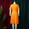 thumbnail image 5 of AURA Plus Size Women 2026 Summer Round Neck High Waist Elegant A Line Midi Dress, 5 of 10