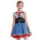 thumbnail image 4 of Disfraz de vaquera occidental para niñas, trajes de Cosplay de Halloween, sin mangas, estampado de vaca, vestido con flecos, disfraz de fiesta temática, 4 of 5