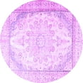 thumbnail image 1 of Ahgly Company Indoor Round Persian Purple Traditional Area Rugs, 5' Round, 1 of 4