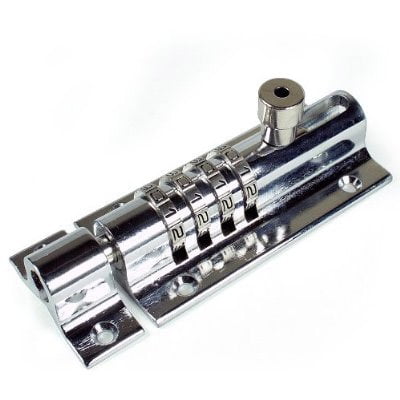 Combi-Bolt Chrome Sliding Bolt Lock