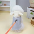 thumbnail image 5 of vnanda Pet Coat with Traction Loop Pet Cotton Coat Button Closure Comfortable Cute Plush Ear Hat Pet Hooded Jacket with Traction Ring for Winter, 5 of 8
