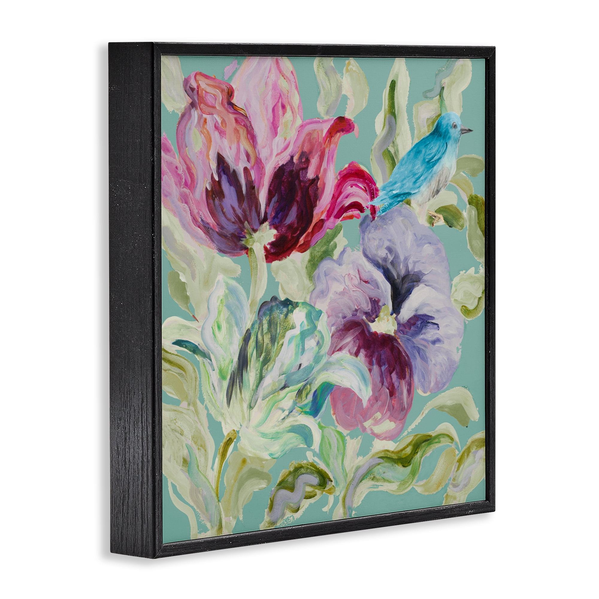 Stupell Industries Lyrical Garden Strokes Black Framed Giclee Art, design by Lanie Loreth