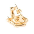 thumbnail image 4 of Aretes Arracadas Broquel Ametrinaa BambÃº 4mm Chapa de Oro 18k EASM0013, 4 of 5