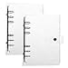 thumbnail image 3 of FUKQVOD Pack of 2 Transparent Soft PVC 6-Ring Binder Cover w/Snap Button Closure for 6 Hole Planner Pages Refill Insert (White), 3 of 4