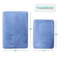 thumbnail image 1 of Set of 2 Clara Clark Bath Mat Bathroom Rug - Absorbent Memory Foam Bath Rugs - Non-Slip, Cozy Microfiber Bathrug, Plush Shower, Toilet Bathmats - Calm Blue - Large Size 20"x32" Small Size 17”x24”, 1 of 6
