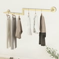 thumbnail image 5 of Clothing Hanging Rack, Sturdy Iron, Rust-Resistant, Open Design for Easy Access and Display, Gold Color, Simple Installation, Ideal for Home or Clothing Store Use, 5 of 9
