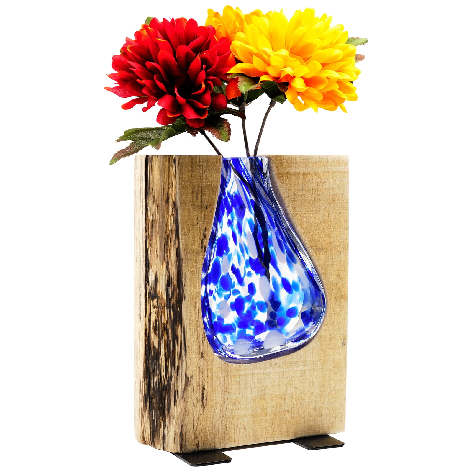 Color : Blue Vase Nordic Style Simple Stained Glass Home Decoration Decorative 
