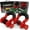 Red, variant on Rhino USA D Ring Shackles (2pc) - 41,850lb Break Strength - 3/4" Clevis Shackle w/ 7/8 Pin (Red)