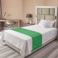 thumbnail image 1 of Abstract Green Bed Runner, Polka Dots Repetitive Simple Monochrome Design Geometric Rounds, Decorative Accent Bedding Scarf for Hotels Homes and Guestrooms, Twin, Green and White, by Ambesonne, 1 of 2