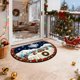 thumbnail image 4 of Felpudo navideño antideslizante de 23,6 x 15,7 pulgadas, semicircular, de poliéster, absorbente, resistente a la suciedad, para cocina, baño, alfombra de bienvenida, para entrada, porche, lavandería., 4 of 6
