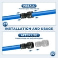 thumbnail image 4 of Uxcell 6 Pcs Conector Recto de Empuje para Conectar, Adaptador de Reductor de Tubo de 1/8" x 1/4" OD, Conector de Bloqueo Rápido para Manguera de Aire para Conexión de Sistema Neumático, 4 of 6
