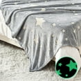 thumbnail image 4 of Glow in The Dark Stars Blanket for Kids, Soft Cozy Flannel Kids Throw Blanket for Boys and Girls, Cute Kids Blanket for Sofa Couch Bed, Christmas Birthday Gift 50"x60", 4 of 4