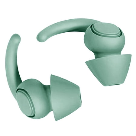 

Farfi 1 Set Ear Plugs with Storage Box Sound Insulation Safe Noise Reduction Sleeping Ear Protector Earplugs Daily Use (Green)