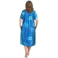 thumbnail image 3 of FEREMO Nightgowns for Women Plus size Short Sleeve House Dress with Pockets, 3 of 5
