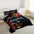 thumbnail image 3 of Manfei American Rugby Games Bedding Comforter Set,Teens Rugby Sport Twin Comforter Sets,Rainbow Splash Ink Bedding Set For Boys,Luxury Bedroom Decor Reversible,2 Pieces, 3 of 8