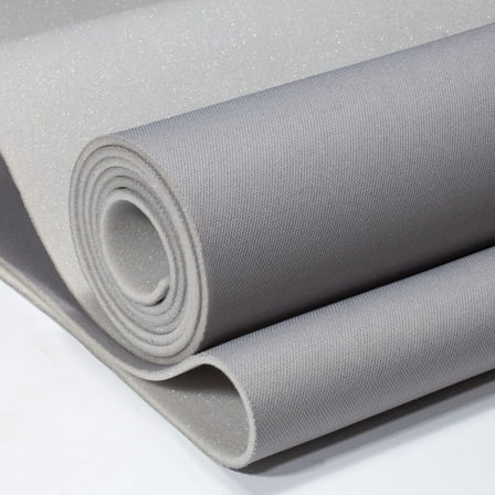 Hiksuky Auto Headliner Fabric 39" L × 60" W with Foam Backing - Mesh Type with - Tube Packaging - Gray Interior Replacement Material for Car/Truck/SUV/RV Roof - Home Repair/DIY Headliner Material