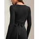 thumbnail image 5 of Remera INGIA de Manga Larga con Escote en V y Ajuste Slim Negra Talle M, 5 of 5