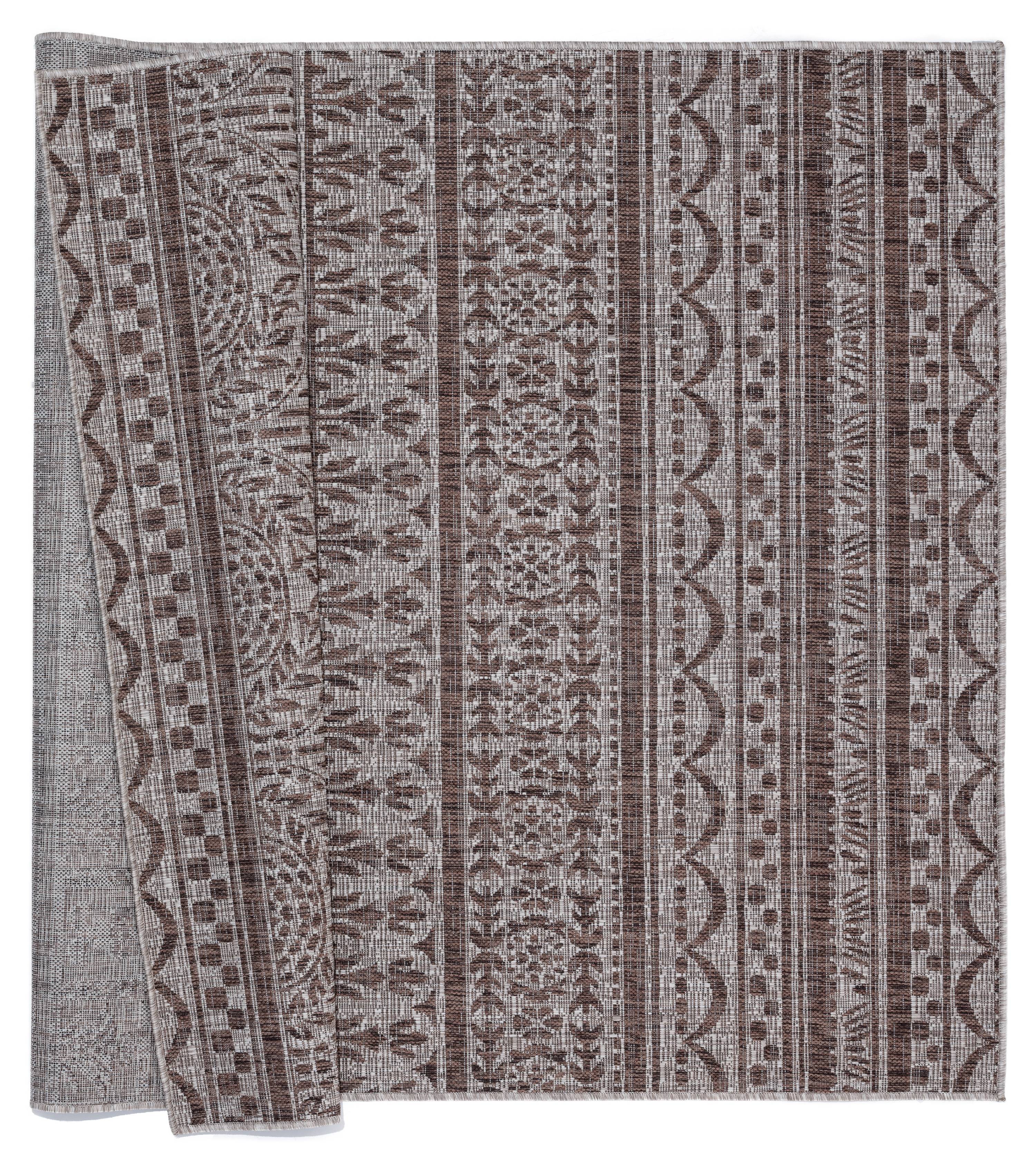 United Weavers Mali Keown Transitional Geometric Area Rug, Brown, 5'3" x 7'6"