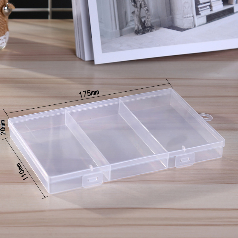 Mingyiq Small Square Transparent Plastic Storage Box Jewelry Crafts Case  Clear Container 