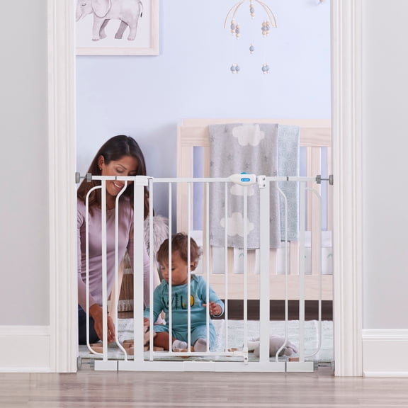 Regalo Wall Safe Extra Wide Walk Through Baby Safety Gate, White , Age Group 6 to 24 Months