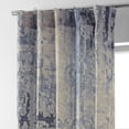 thumbnail image 5 of Lake Blue Abstract Textured Printed Cotton Curtain (1 Panel), Lake Blue, 50W X 84L, 5 of 10