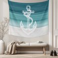 thumbnail image 5 of Nautical Anchor Teal Green Tapestry for Bedroom Wall Hanging Tapestry, Coastal Ocean Ombre Striped Ceiling Backdrop Tapestries Poster Blanket Wall Decor for Teens Room Living Room Dorm 51" x 59", 5 of 8