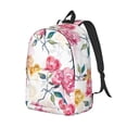 thumbnail image 2 of Balery Colorful Flowers Vintage Canvas Backpack for Men and Women - Large Capacity, Durable Travel Laptop Bag for School, Work, Hiking, and Outdoor Activities, 2 of 7