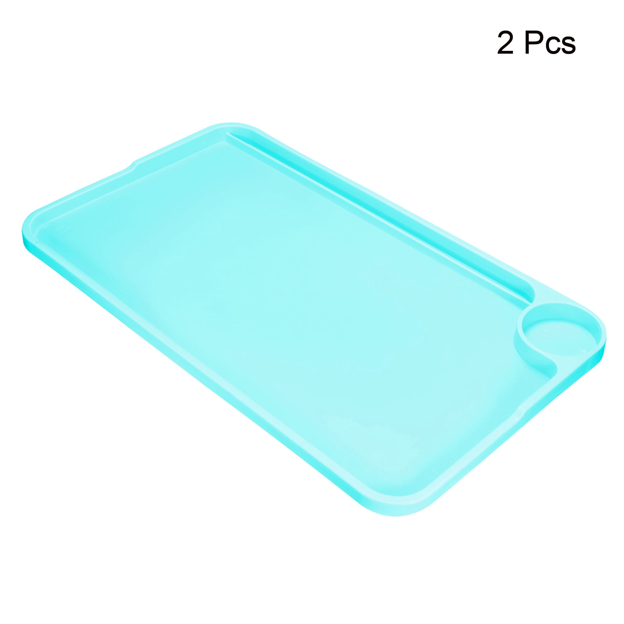 Unique Bargains Breakfast Tray Tables with Folding Legs Laptop Snack Desk for Eating Blue