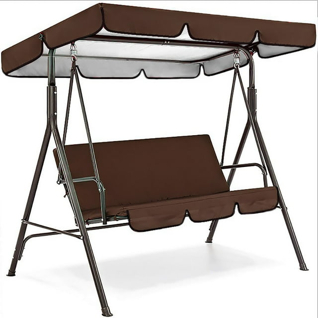 Housse de Balançoire 210D Oxford Imperméable Housse de Remplacement pour Balançoire Remplacement UV / Pluie Toit de Balançoire avec Housse de Siège Remplacement Housse de Balançoire d'Extérieur (Chaise Non Incluse)