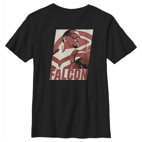 Boy's Marvel The Falcon and the Winter Soldier Falcon Poster Graphic Tee Black Small