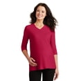 thumbnail image 1 of Discontinued  Port Authority ®  Ladies Silk Touch Maternity 3/4-Sleeve V-Neck Shirt. L561m 3Xl Red, 1 of 4