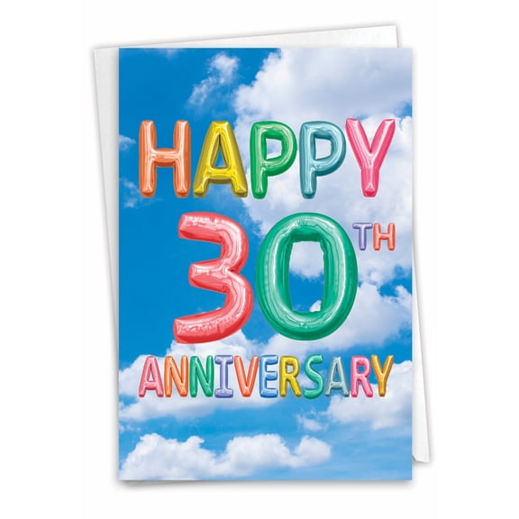 1 30th Anniversary Card with Envelope - Milestone (Not 3D or Layered) C5651EMAG
