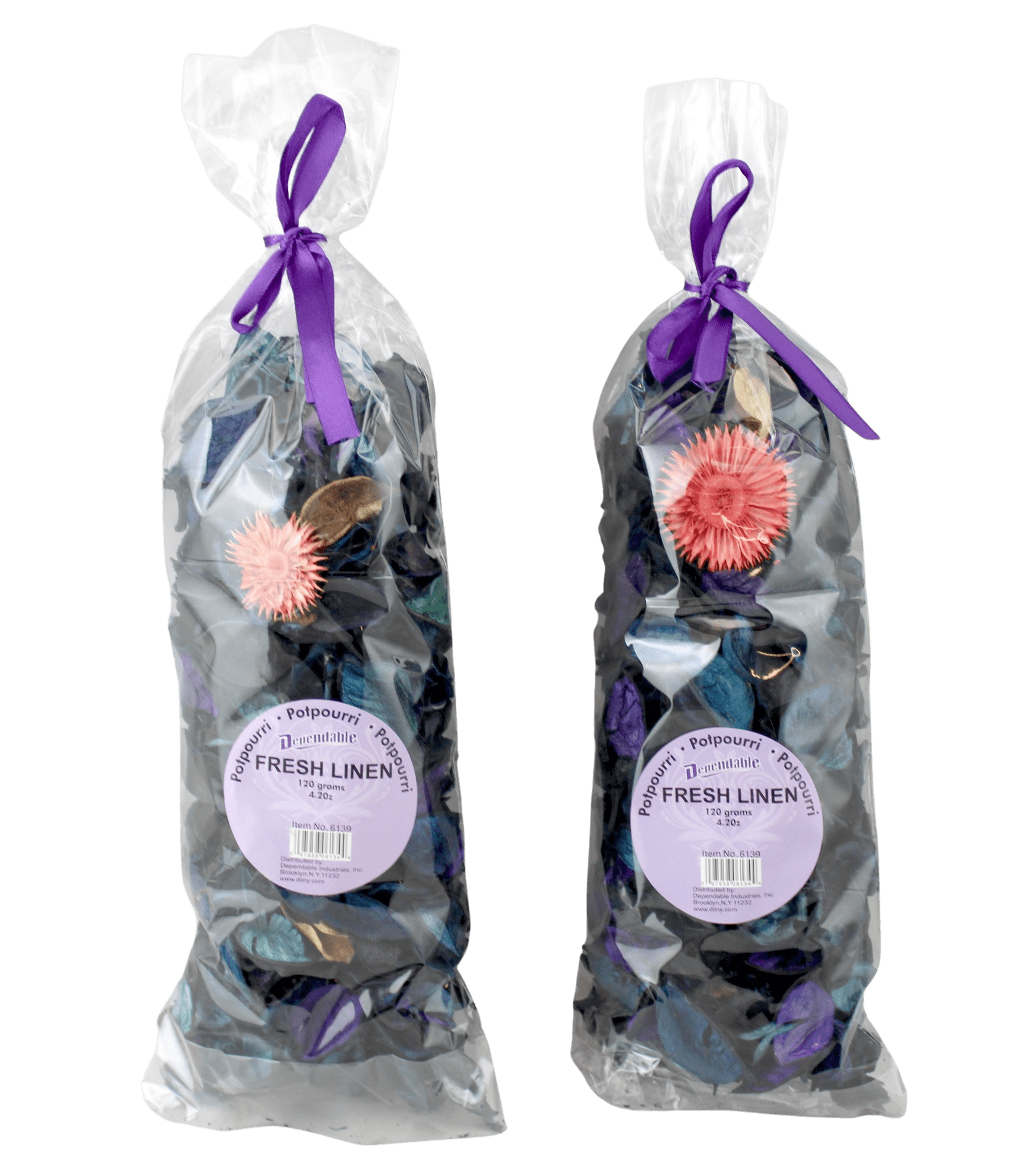 Dependable Industries' Fresh Linen Potpourri 2 Pack Freshly Scented