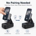 thumbnail image 2 of JDMEOPD Cell Phone Stand Speaker, Induction Audio Amplifier with Foldable Phone Holder, 2000mAh Power Bank, Black, 2 of 9