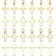 thumbnail image 1 of 40 piezas de 4 estilos de dijes de latón chapados en oro de 18 quilates, colgantes chapados en oro, collares, pendientes, joyería, regalo, 1 of 7