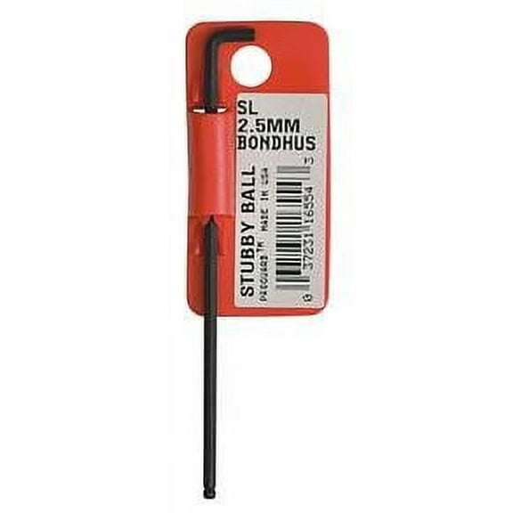 Bondhus BH16554 2.5 mm Stubby Ball End L-Wrench