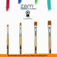 thumbnail image 4 of ZEM Brush Mfg AS-2 Student Golden Synthetics Shaders Flat Artist Paint Brush Set, 4 of 7