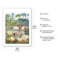 thumbnail image 2 of Na Hana Lei O Punahou - Hawaiian Leimaking Women - Punahou School - From an Original Hawaii Watercolor Painting by Peggy Chun - Fine Art Matte Paper Print (Unframed) 18x24in, 2 of 4