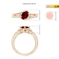 thumbnail image 5 of ANGARA Lab Grown 1.25 Ct Ruby and Lab Diamond Split Shank Ring for Women in 14K Rose Gold (Size-8x6mm) | July Birthstone, Birthday, Anniversary, Jewelry Gift for Women | Lab-Grown Ruby Ring, 5 of 8