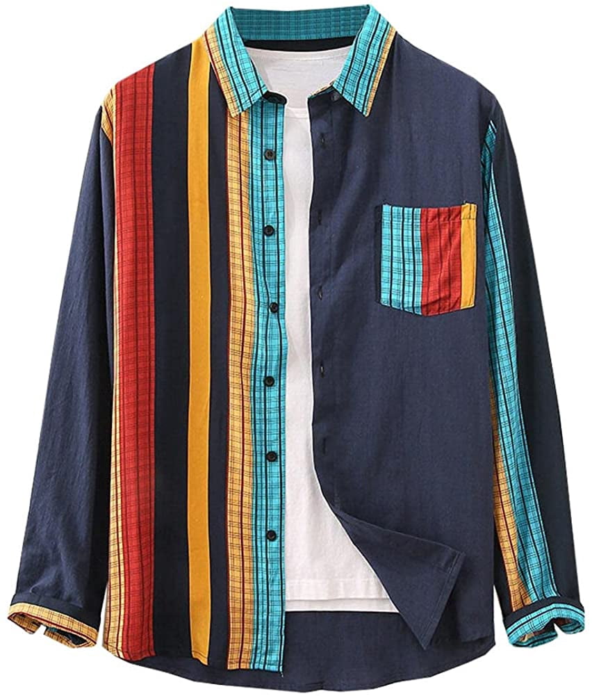 different color button up shirts