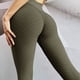 thumbnail image 3 of Gibobby Pantalones mujer Adelgazamiento barriga Yoga Booty Leggings Running Control Workout Pantalones de mujer Pantalones de yoga(Verde， S), 3 of 5