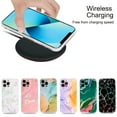 thumbnail image 6 of Allytech iPhone 12 & iPhone 12 Pro Case and Cover Marble, TPU Soft Rubber Silicone Anti-Fall Shockproof Skin for Women Girls Mens Cover for iPhone 12 Pro/iPhone 12 6.1 inch 2020, Rainbow Black, 6 of 6